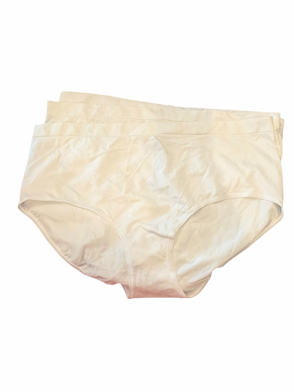 Jockey Women's Mid Rise Brief 3 Pk Size XXL Stretch Hipster NEW Comfort White
